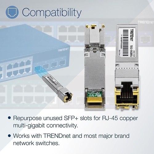 TRENDnet TEG-10GBRJ 10G RJ-45 Copper SFP+ Module