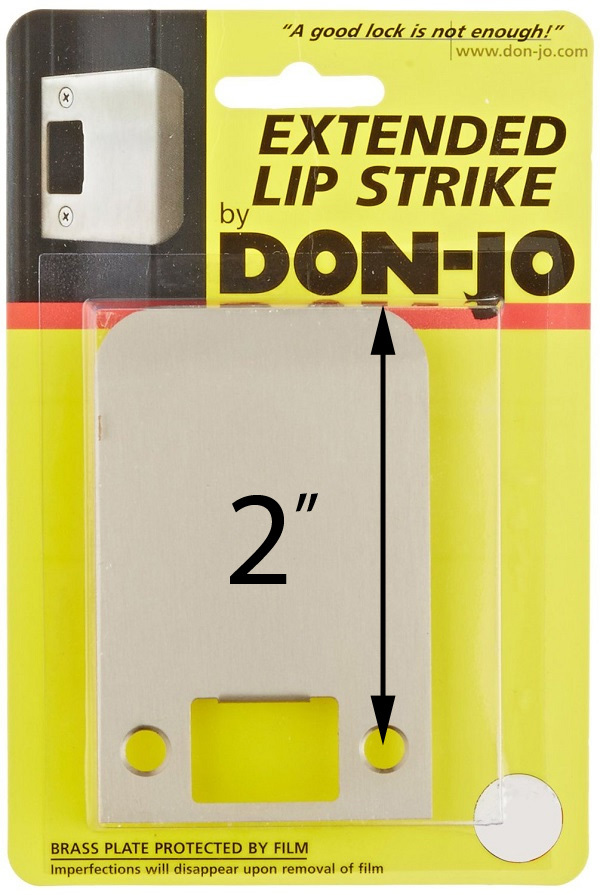 Don-jo Extended Lip Strike EL 102 - Stainless Steel