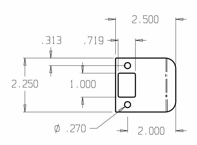 Strike Extended D-Lip 2-1/4In X 2In