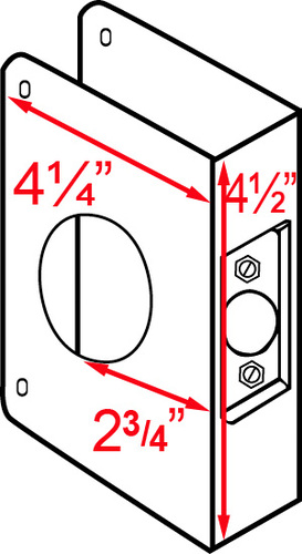 Don-jo Dorgard Lockset 4.5In X 1-3/8 X 2-3/4