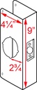 Don-jo Dorgard Lockset 9In X 1-3/8 X  2-3/4Bs