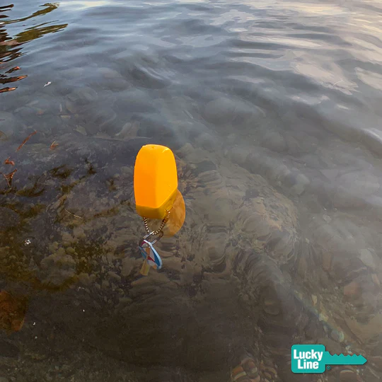 Lucky Line Orange Key Float W/brass chain