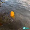Lucky Line Orange Key Float W/brass chain