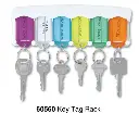 Lucky Line 6 Key Tag Rack - White - 1/Cd 