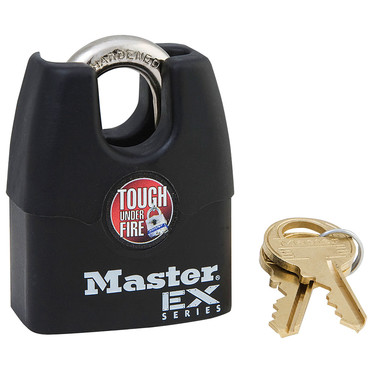 Master Lock 3DEX 1-9/16" (40mm) Wide Laminated Steel Pin Tumbler Padlock with Shrouded Shackle