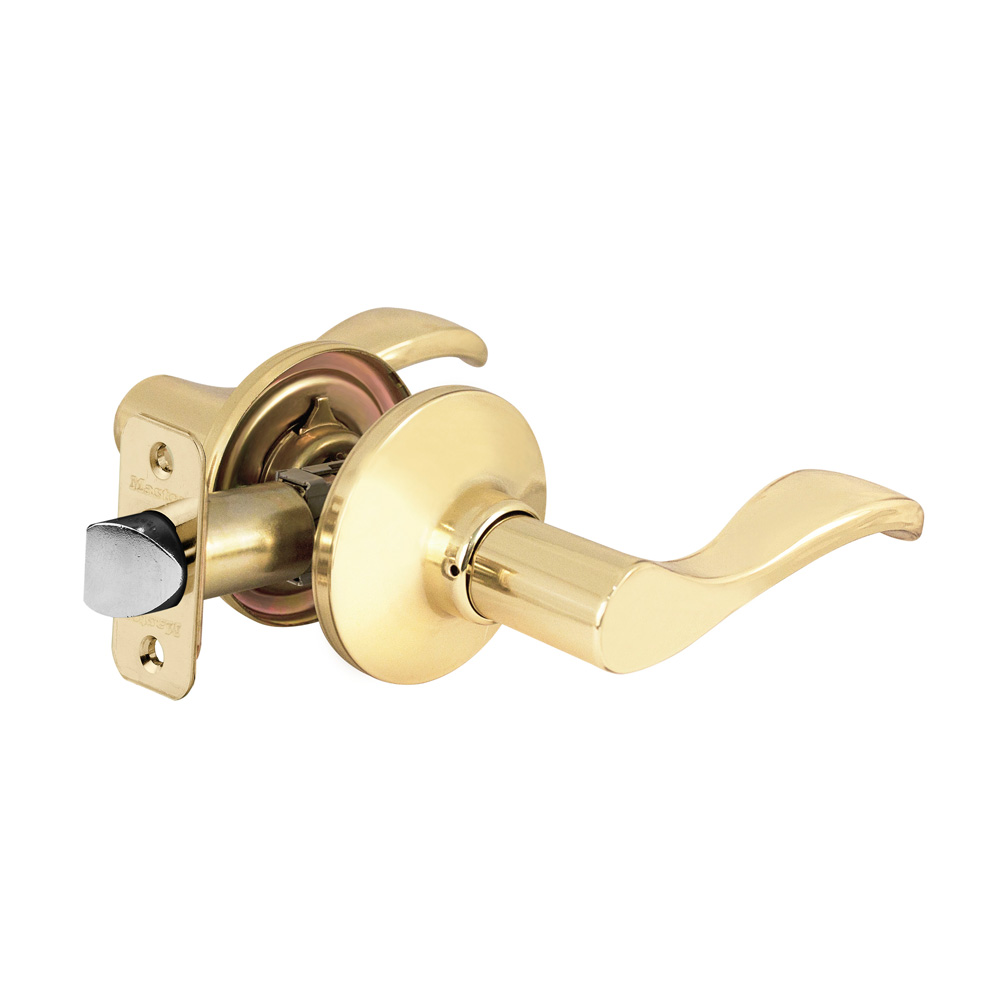 Master Lock WL0403BOX Residential Passage Wave Lever Polished Brass
