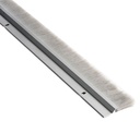 Door Bottom Sweep, Clear Anodized With 1" Brush Insert, 36"