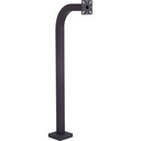 Pedestal Pro 42-9C-BLK 42" Gooseneck Pedestal, Black Powder Coated, 12" Neck Reach
