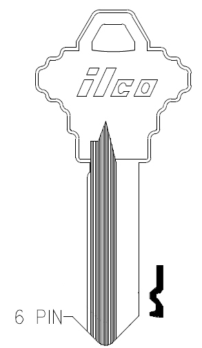 Ilco A1145H-NS Schlage Key Blank SC15