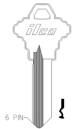 Ilco A1145L Schlage Key Blank SC20