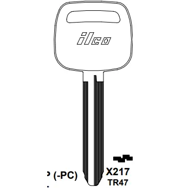 Ilco X217 Toyota Key Blank TR47 