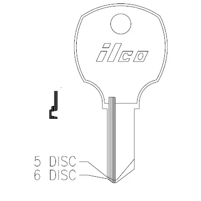 Ilco 1069M Key Blank RO5