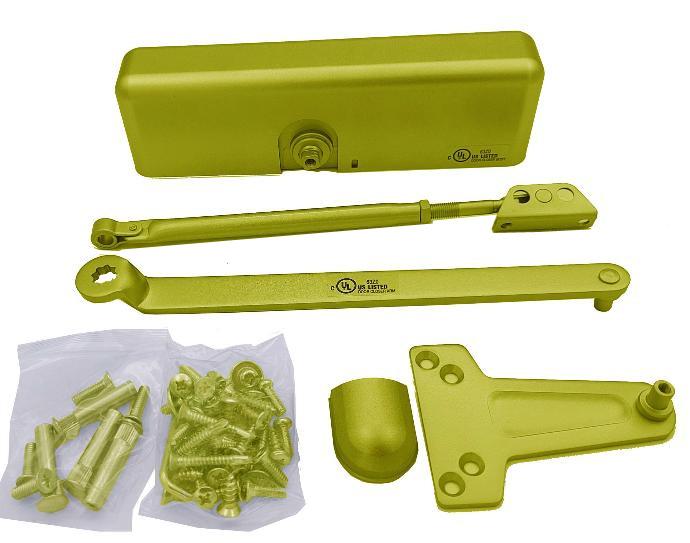 Dorex 1700BP Door Closer Power Adjustable Door Closer Brass Plated, 2-5 w/Back Check