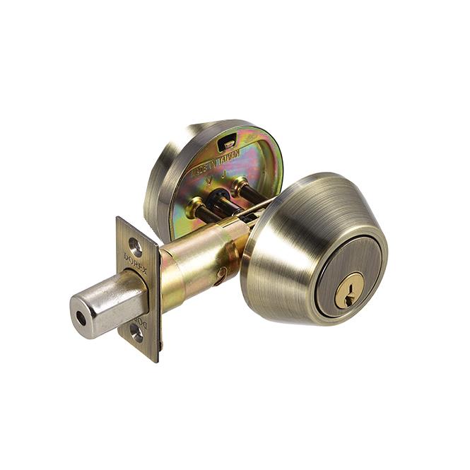 Dorex 20160 - DISCO 2024 - Double Cylinder Antique Brass Deadbolt Weiser Keyway 