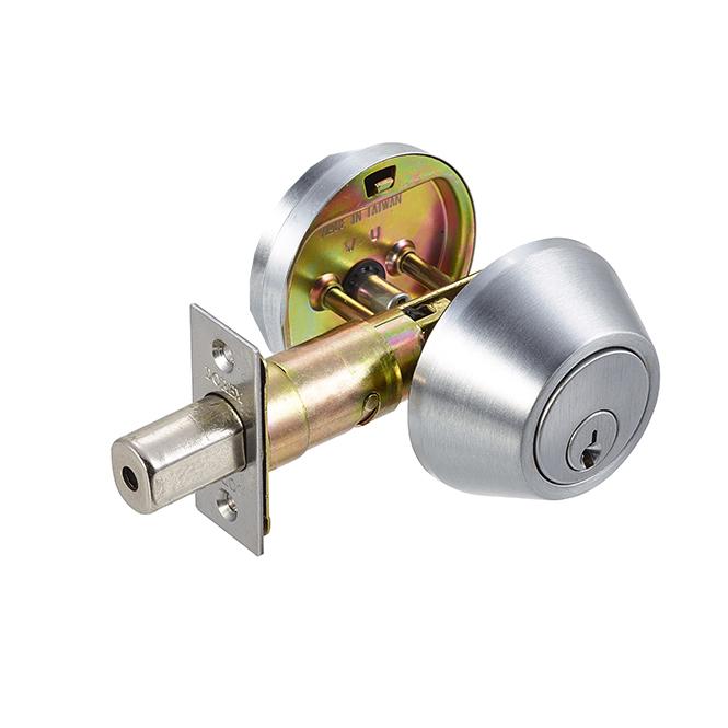 Dorex 20160 Double Cylinder Satin Steel Deadbolt Weiser Keyway