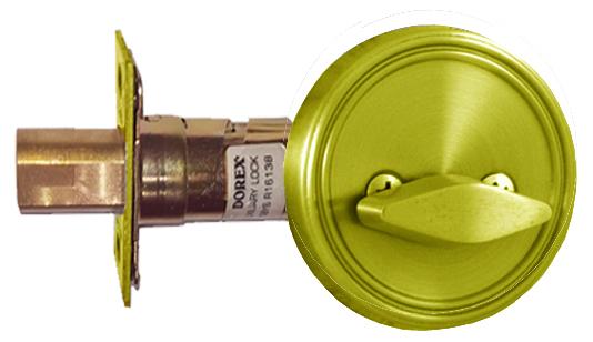 Dorex 20055 One Sided, Thumbturn Only Deadbolt Brass
