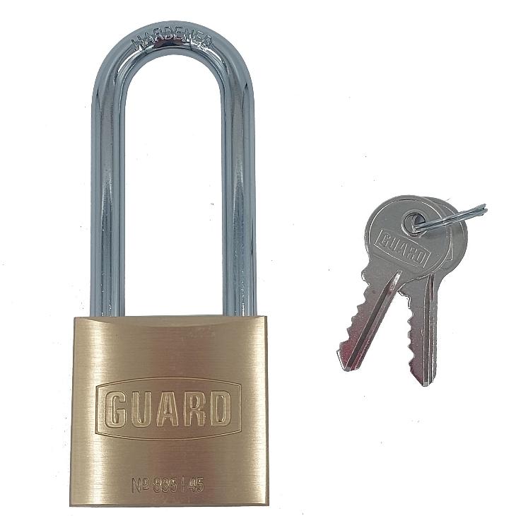 Guard 835L KA100 Brass Padlock 1¾"(43.9mm) Body ¾"Shackle