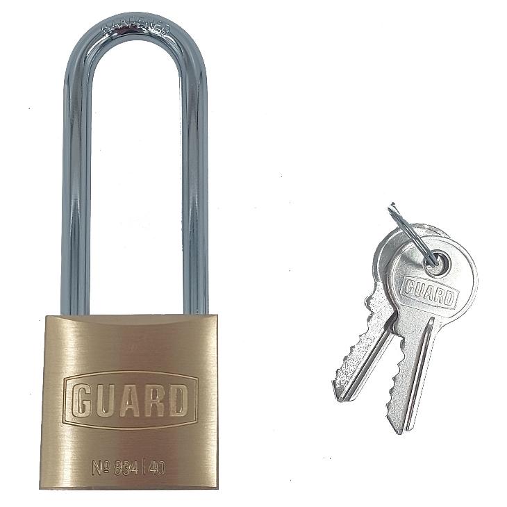 Guard 834L Keyed Different Brass Padlock 1½"(37.7mm) Body ¾"(19.5mm)Shackle