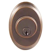 Emtek Saratoga Single Cylinder Deadbolt Schlage Keyway in Oil Rubbed Bronze 