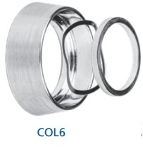GMS COL6-26D Hardened Security Collar With Spacer And Spring Washer, 9/16" High, Satin Chrome