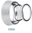 GMS COL6-26D Hardened Security Collar With Spacer And Spring Washer, 9/16" High, Satin Chrome