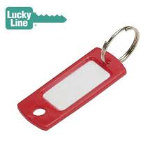 Lucky Line 16970 ID Tag W/Ring, Red