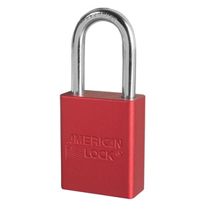 American A3106RED Solid Body Padlock IC Core Less Cylinder