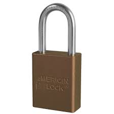 American Padlock A1106KZW1BRN1.5In Brown Master M1 Keyway Zero Bitted