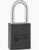 American Lock A1105KABLK 22638 Padlock AL 1.5in Black
