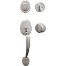 Master Lock HDLBC0615KA4W Residential Entrance Handle Set W/Biscuit Knob  Satin Nickel Weiser