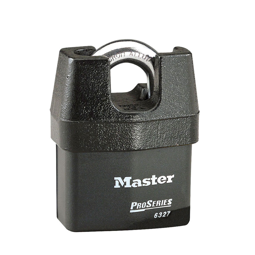 Master Lock 6327KZ 2-5/8" (67mm) Wide ProSeries® Shrouded Laminated Steel Rekeyable Pin Tumbler Padlock, (Zero Bitted) 