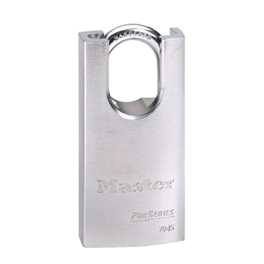 Master Loc 7045KD 1-3/4" (44mm) Wide ProSeries® Shrouded Solid Steel Rekeyable Pin Tumbler Padlock, Keyed Different 