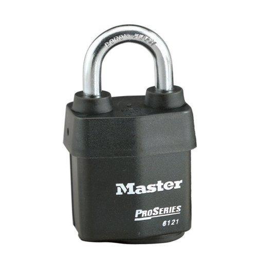 Master Lock 6121KZ 2-1/8" (54mm) Wide ProSeries® Weather Tough® Laminated Steel Rekeyable Pin Tumbler Padlock (Zero-Bitted) 