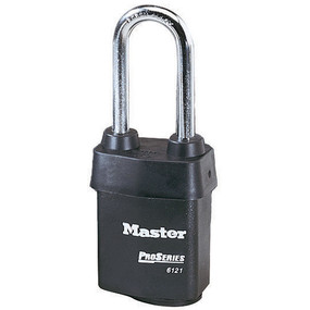 Master Lock 6121LJWO 2-1/8" (54mm) Wide ProSeries® Weather Tough® Laminated Steel Rekeyable Interchangeable Core Padlock (Without Cylinder) w/ 2-1/2" (64mm) Shackle
