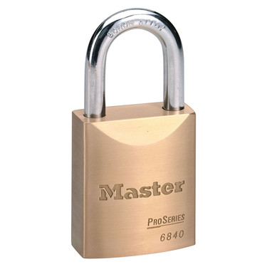 Master Lock 6840 1-3/4" (44mm) Wide ProSeries® Solid Brass Rekeyable Pin Tumbler Padlock