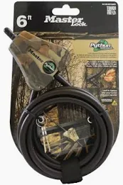 Master Lock 8418KADCAMO 6ft (1.8m) Long x 5/16" (8mm) Diameter Python™ Adjustable Locking Cable; Realtree EDGE® Camouflage