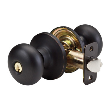 Master Lock BC0112PKA4W Residential Entrance Biscuit Knob Aged Bronze Weiser