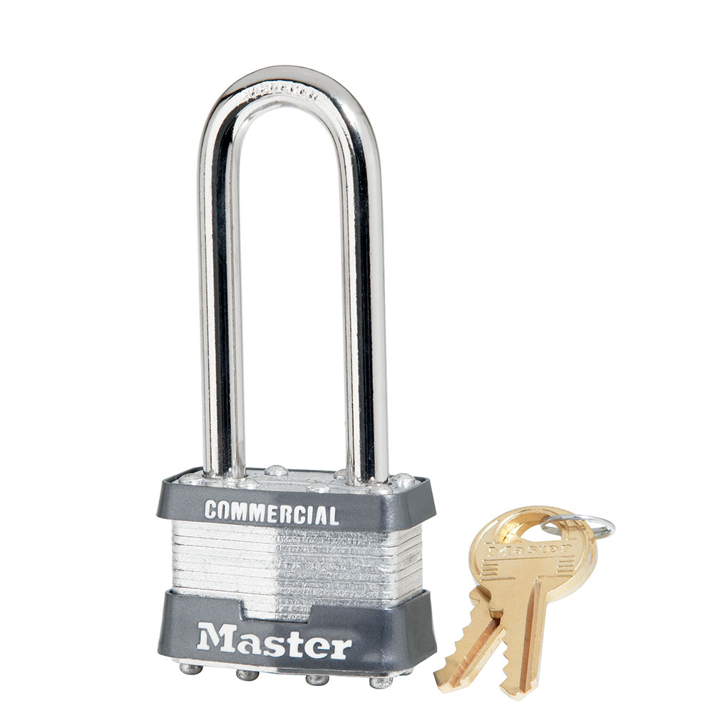 Master Lock 21KALJ 1-3/4" (44mm) Wide Laminated Steel Rekeyable Pin Tumbler Padlock with 2-1/2" (64mm) Shackle, Keyed Alike w/ W27 to 10L007 Keyway 