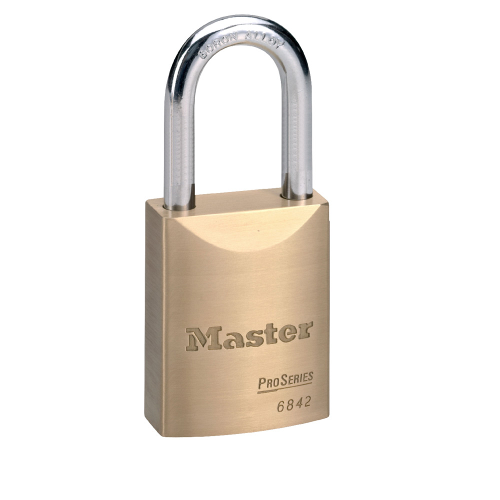 Master Lock 6842WO 1-3/4" (44mm) Wide ProSeries® Solid Brass Rekeyable Interchangeable Core Padlock (Without Cylinder)