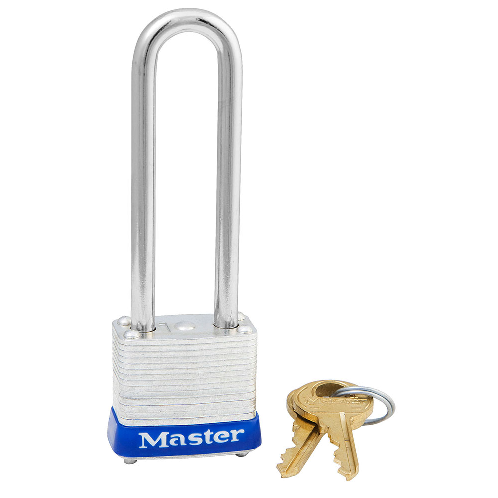 Master Lock 7KALJ 1-1/8" (29mm) Wide Laminated Steel Pin Tumbler Padlock with 2-1/2" (64mm) Shackle, Keyed Alike w/ P329 Keyway 