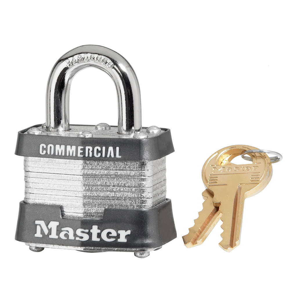 Master Lock 3DCOM 1-9/16" (40mm) Wide Laminated Steel Pin Tumbler Padlock 
