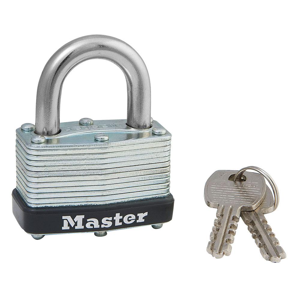 Master Lock 500KA 1-3/4" (44mm) Wide Laminated Steel Warded Padllock, Keyed Alike w/ 255 Keyway 