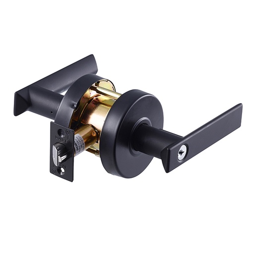 [T2F80-19] Dorex T2F Cylindrical Door Lock. Featuring The Flat Lever From The Tecnica Design Collection. Entrance Satin Chrome (copy)