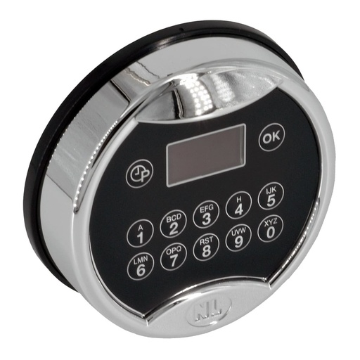 [TE20-N9(30D)] NL Lock TE20-N9(30D) Premier Vision Lock+ Bluetooth Non-Rotating Keypad Satin Chrome