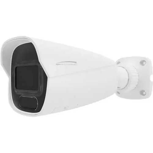 [O4BDD1M] Speco O4BDD1M 4MP Bullet IP Camera with AI and Audio and Visual Deterrent, 2.8-12mm Motorized Lens, NDAA Compliant, White