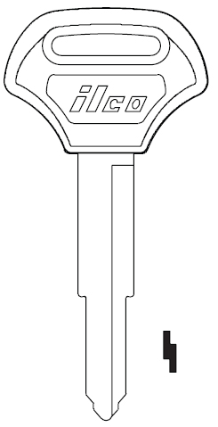 [KW16C-P] Ilco KW16C-P Kawasaki Motorcycle Key Blank Plastic Head KA31