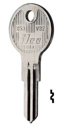 [X53 V32] Ilco X53 Kenworth, Peterbilt Key Blank V32