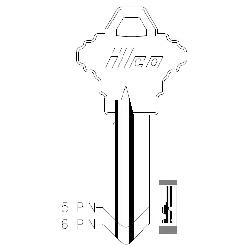 [A1145EF] Ilco A1145EF Schlage Key Blank 6 pin