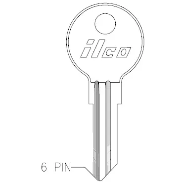 [L1054G] L1054G Ilco Fort Key Blank – IN86 / FR2