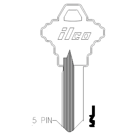 [1145F] 1145F Ilco Schlage Key Blank – SC7 (5-Pin)